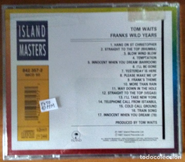 CDs de m&uacute;sica: TOM WAITS - Franks Wild Years CD - Foto 2