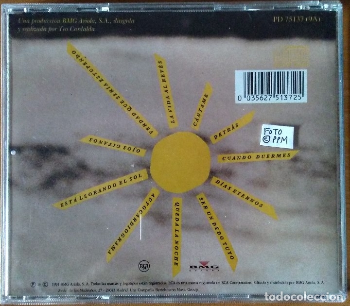 CDs de m&uacute;sica: C&Oacute;MPLICES - est&aacute; llorando el sol (CD) - Foto 2