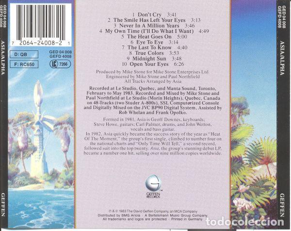 CDs de m&uacute;sica: Asia - Alpha - CD - Foto 2