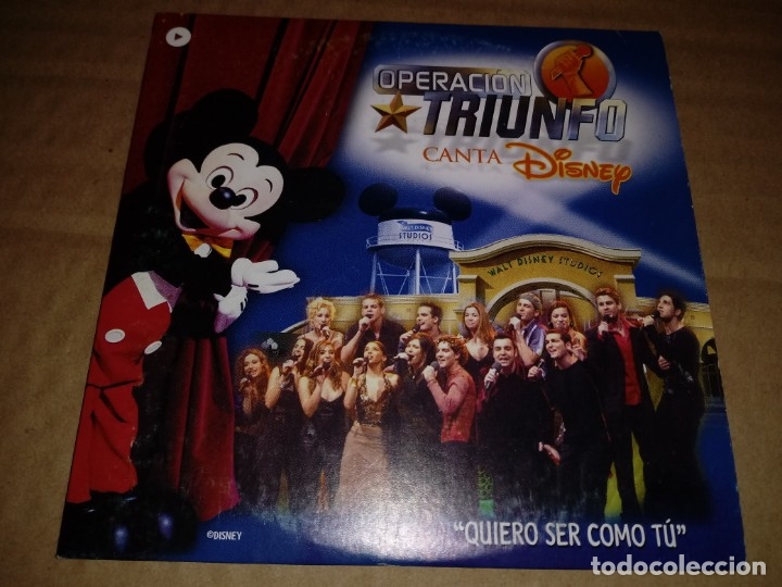 CD di Musica: OPERACION TRIUNFO Canta a Disney Quiero ser como tu CD SINGLE PROMO CARTON 2001 1 TEMA OT 1