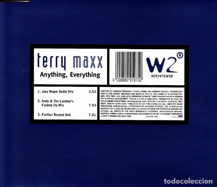 CDs de m&uacute;sica: TERRY MAXX - ANYTHING, EVERYTHING CD SINGLE 3 TRACKS 2000 - Foto 1