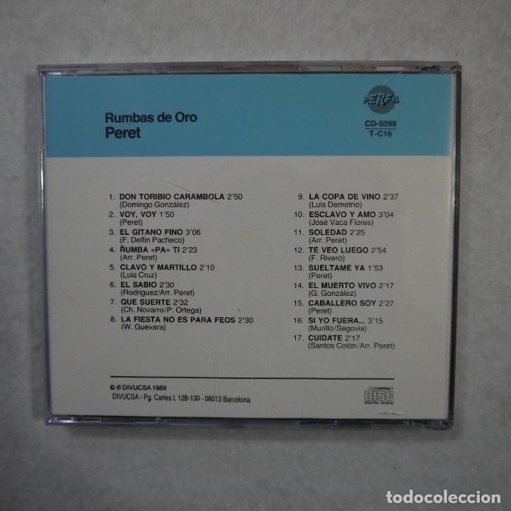 CDs de m&uacute;sica: PERET - RUMBAS DE ORO - CD 1989 - Foto 3