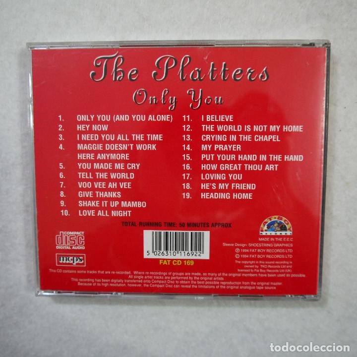 CDs de m&uacute;sica: THE PLATTERS - ONLY YOU - CD 1994 - Foto 3