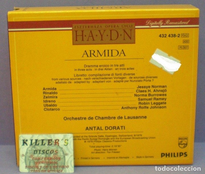 CDs de m&uacute;sica: Haydn - Armida - Antal Dorati - 2xCD + Libreto - Foto 2