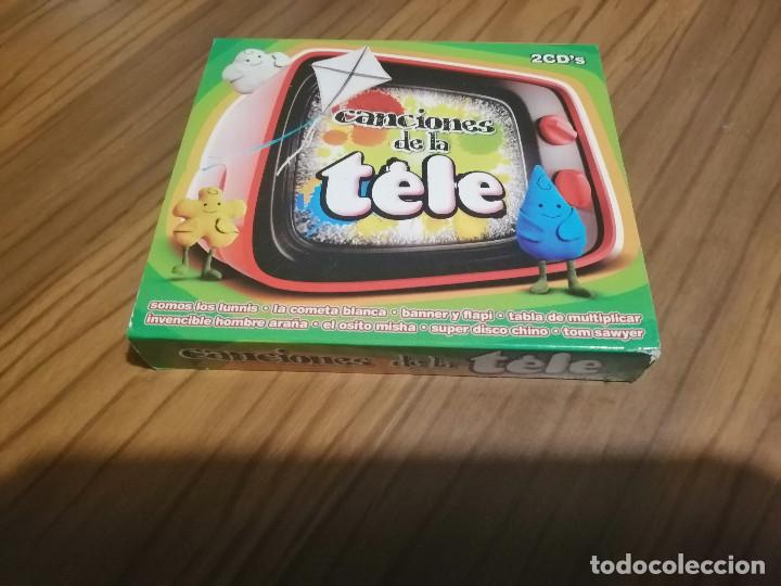 CDs de M&uacute;sica: CANCIONES DE LA TELE. DOBLE CD CON RECOPILATORIO DE TEMAS DE LA TELE. BUEN ESTADO. RARO