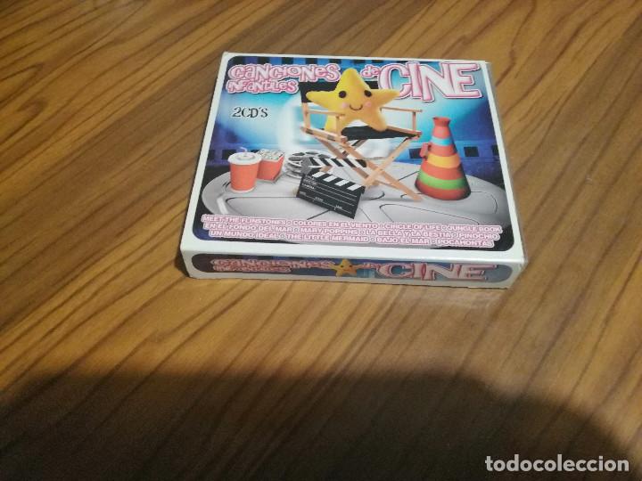 Music CDs: CANCIONES INFANTILES DE CINE. DOBLE CD CON RECOPILATORIO DE TEMAS DE LA TELE. BUEN ESTADO. RARO