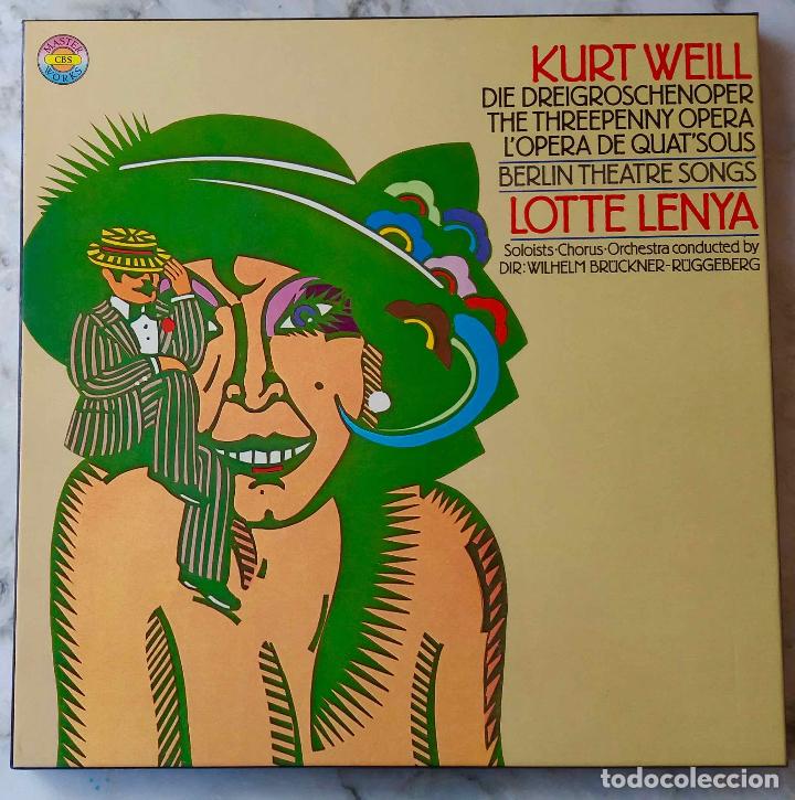 CDs de M&uacute;sica: LA &Oacute;PERA DE TRES PENIQUES,QUAT'SOTS. BERLIN THEATRE SONGS,KURT WEILL.LOTTE LENYA. CAJA 2 LPs+LIBRETO