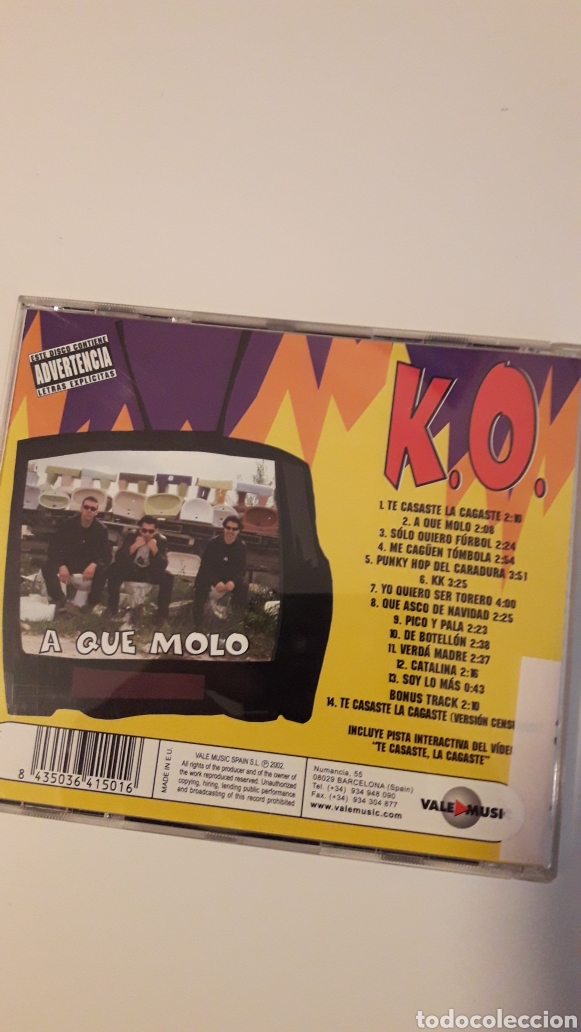 CDs de m&uacute;sica: K.O. A QU&Eacute; MOLO - Foto 2