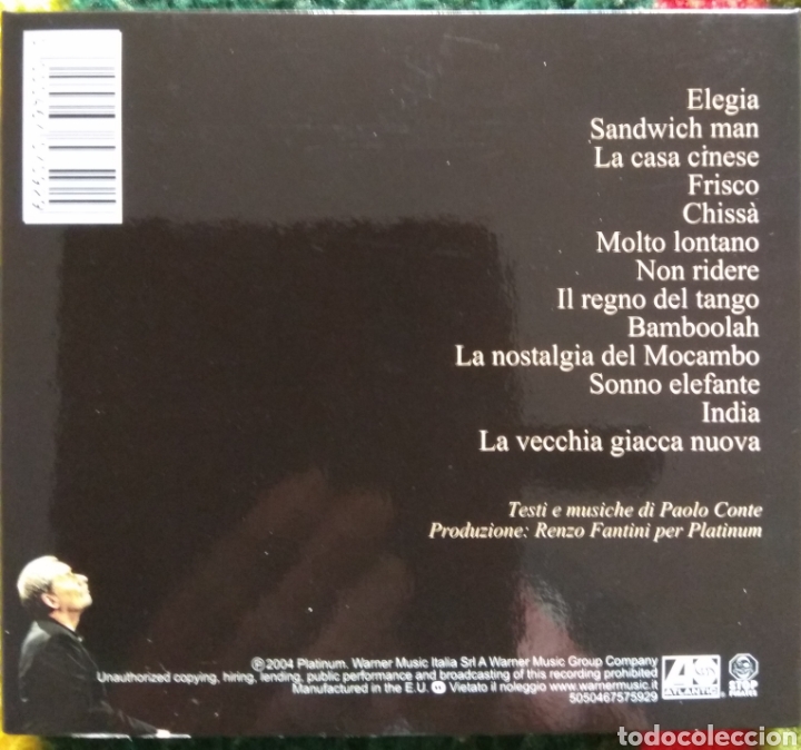 CDs de m&uacute;sica: Paolo Conte eleg&iacute;a Paolo - Foto 3