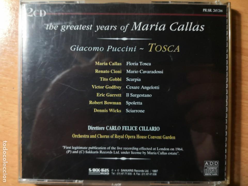 CDs de m&uacute;sica: MARIA CALLAS Tosca 1964 CD - Foto 2