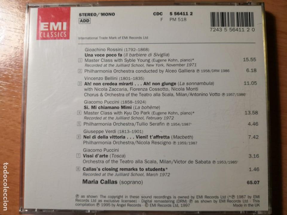 CDs de m&uacute;sica: MARIA CALLAS Master Class - Foto 2