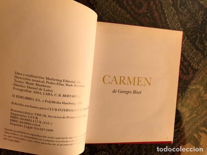 CDs de m&uacute;sica: Carmen. Gran &oacute;pera. Paso.a paso. CD Book. Como nuevo - Foto 4