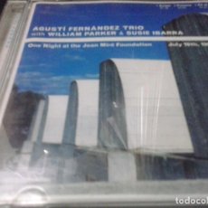 CDs de Música: AGUSTÍ FERNÁNDEZ TRIO ‎– ONE NIGHT AT THE JOAN MIRÓ FOUNDATION CD