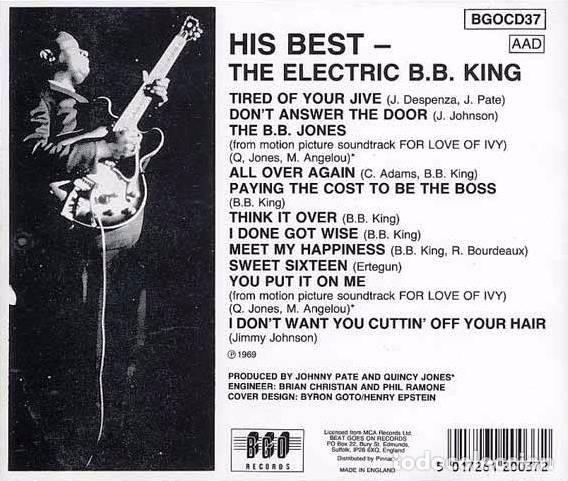 CDs de m&uacute;sica: B B KING. HIS BEST. - Foto 2