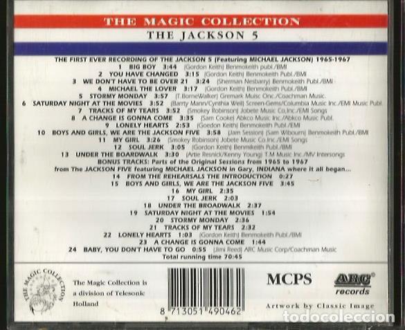 CDs de m&uacute;sica: CD JACKSON FIVE (CON MICHAEL JACKSON ) : THE MAGIC COLLECTION ( 24 CANCIONES ) - Foto 2