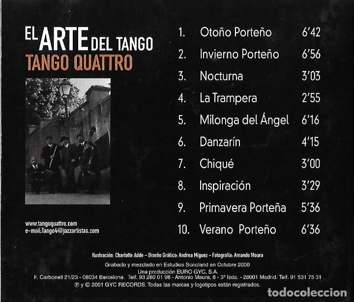 CDs de m&uacute;sica: TANGO QUATTRO. EL ARTE DEL TANGO. CD - Foto 2