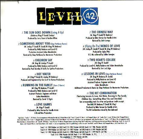 CDs de m&uacute;sica: CD LEVEL 42 : LOS REMIXES (11 TEMAS ) - Foto 2