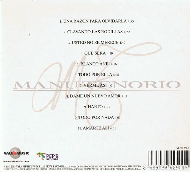 CDs de m&uacute;sica: MANU TENORIO &uml;BLANCO A&Ntilde;IL&uml; (CD) - Foto 2