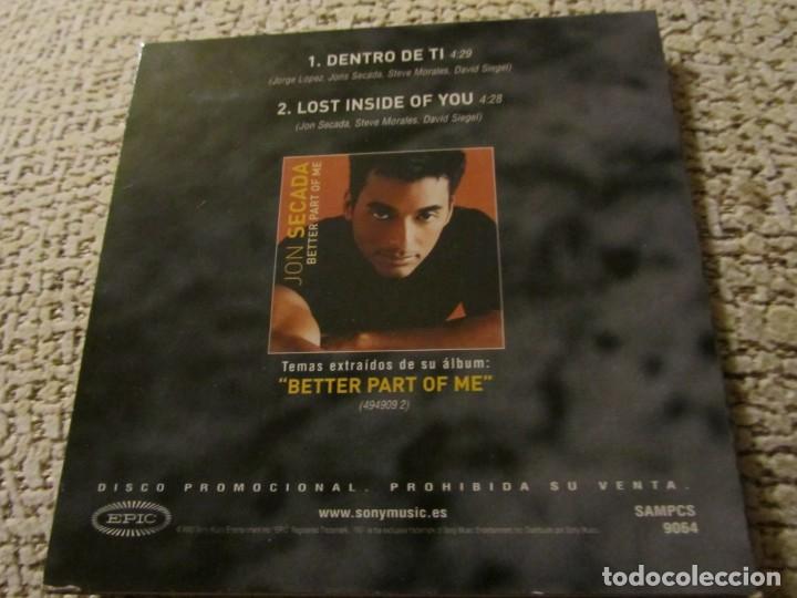 CDs de m&uacute;sica: JON SECADA- MAXI-CD- TITULO DENTRO DE TI- CON 2 TEMAS-PROMO-2000- NUEVO - Foto 2