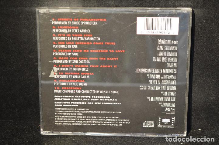 CDs de m&uacute;sica: PHILADELPHIA - BANDA SONORA - CD - Foto 2