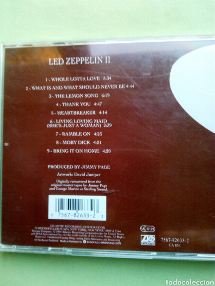 CDs de m&uacute;sica: LED ZEPPELIN II CD - Foto 2