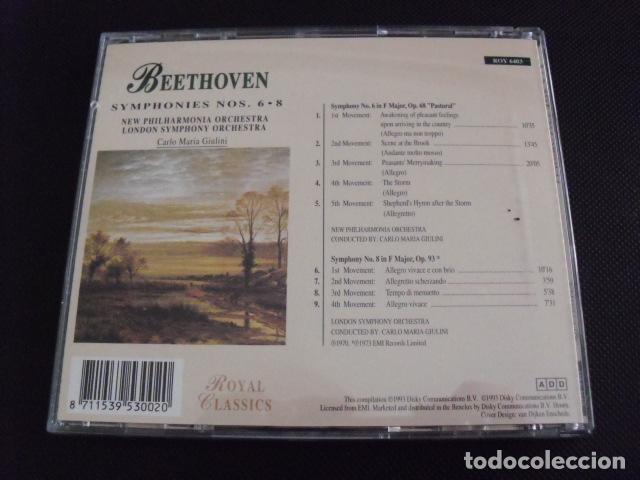 CDs de m&uacute;sica: BEETHOVEN SYMPHONIES NOS. 6 - 8 CD. 1993. CD. - Foto 2