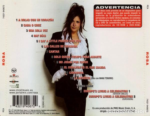 CDs de m&uacute;sica: Rosa L&oacute;pez - Rosa  - CD - Foto 2
