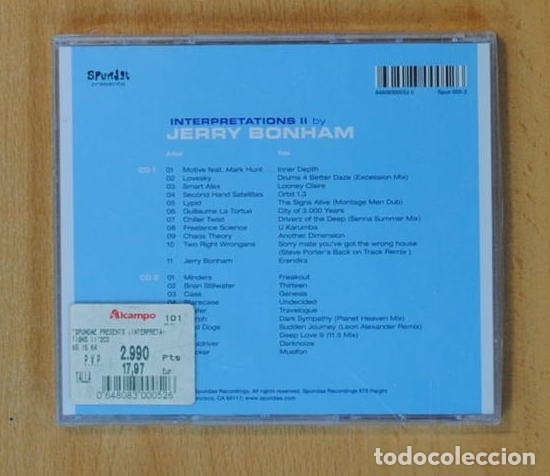 CDs de m&uacute;sica: JERRY BONHAM - SPUNDAE PRESENTS INTERPRETATIONS II - CD - Foto 2