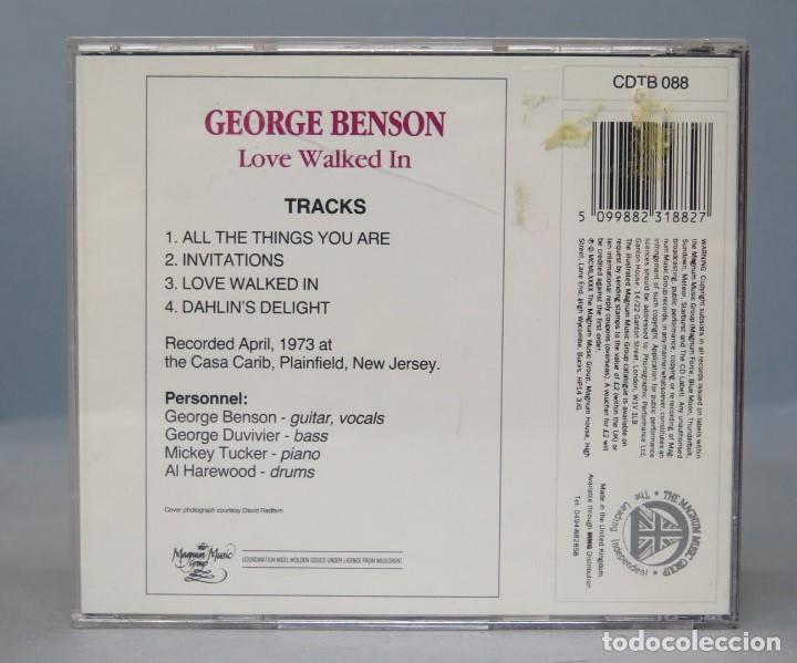 CDs de m&uacute;sica: CD. GEORGE BENSON. LOVE WALKED IN - Foto 2