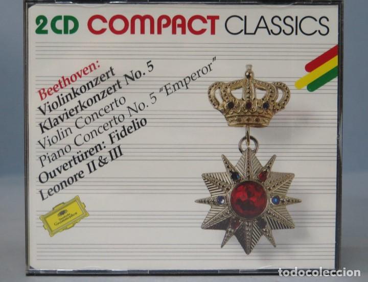 CDs de m&uacute;sica: 2 CD. BEETHOVEN. VIOLINKONZERT. KLAVIERKONZERT - Foto 1