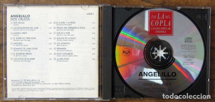 CDs de m&uacute;sica: ANGELILLO - DOS CRUCES - 1991 - COPLA, - Foto 2