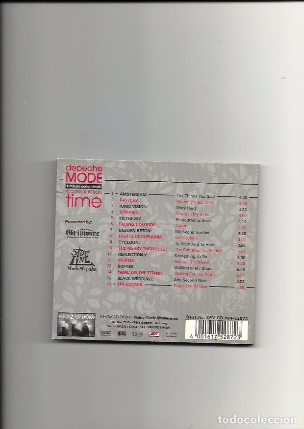 CDs de m&uacute;sica: Depeche Mode. Reconstruction time. A tribute compilation. (cd album 1996) - Foto 2
