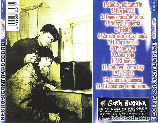 CDs de m&uacute;sica: Hechos Contra El Decoro - Rabiamuffin - CD - Foto 2