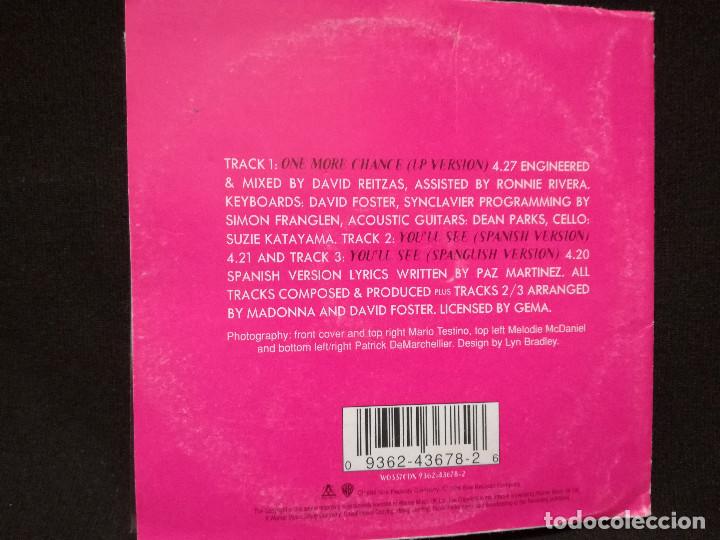 CDs de m&uacute;sica: CD MAXI POSTER - MADONNA ONE MORE CHANCE - Foto 3