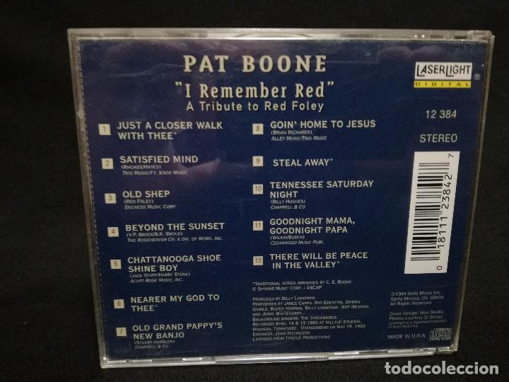 CDs de m&uacute;sica: CD - PAT BOONE - I REMEMBER RED - Foto 3