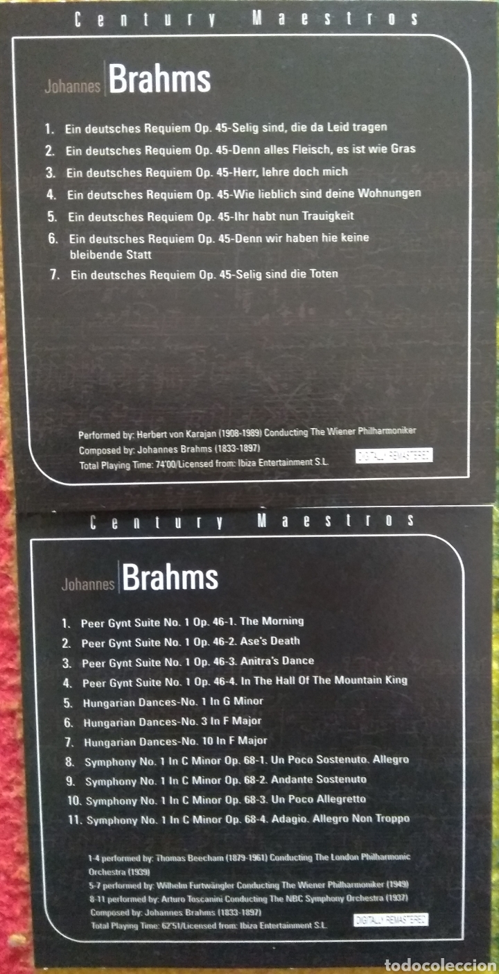 CDs de m&uacute;sica: Johannes Brahms - Foto 2