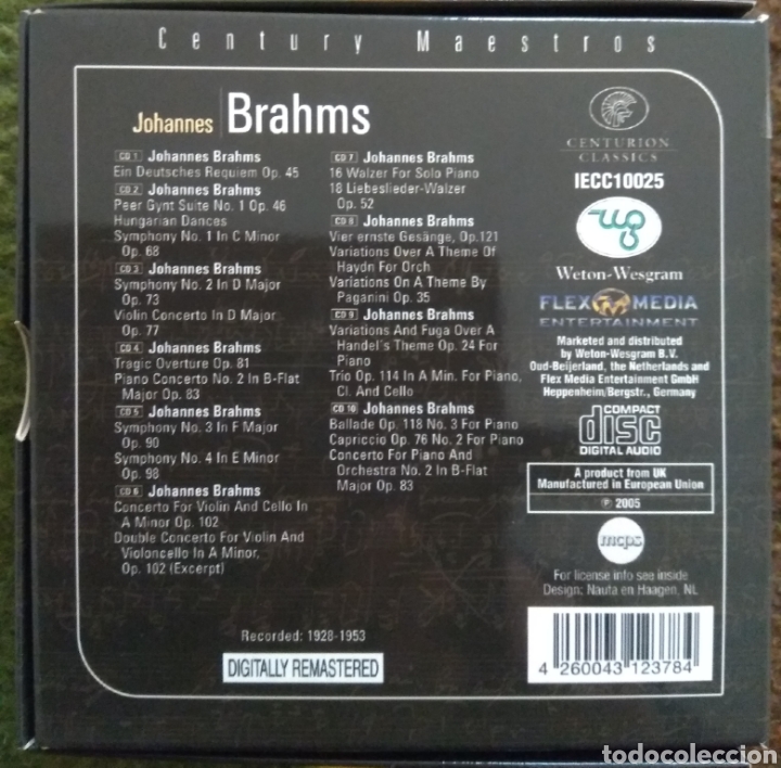 CDs de m&uacute;sica: Johannes Brahms - Foto 3