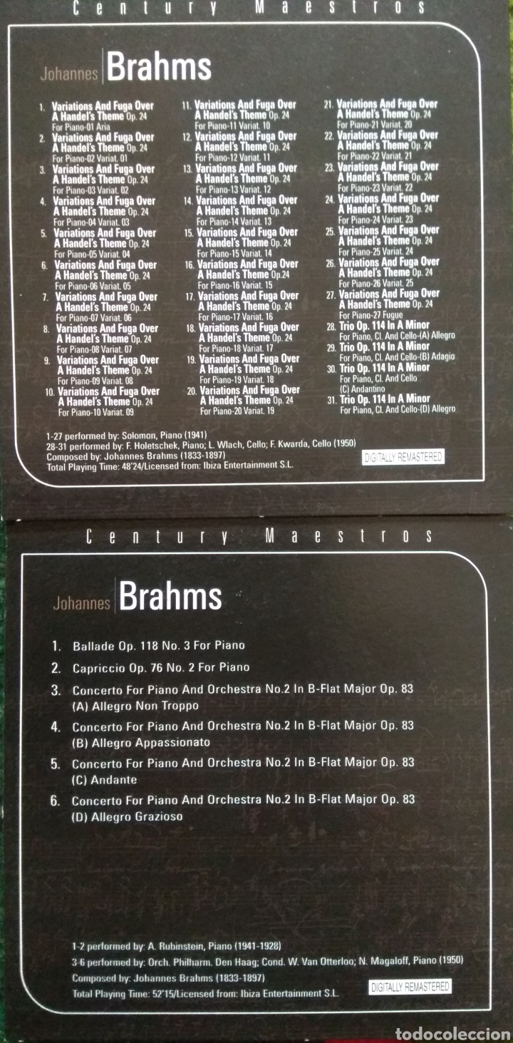CDs de m&uacute;sica: Johannes Brahms - Foto 5