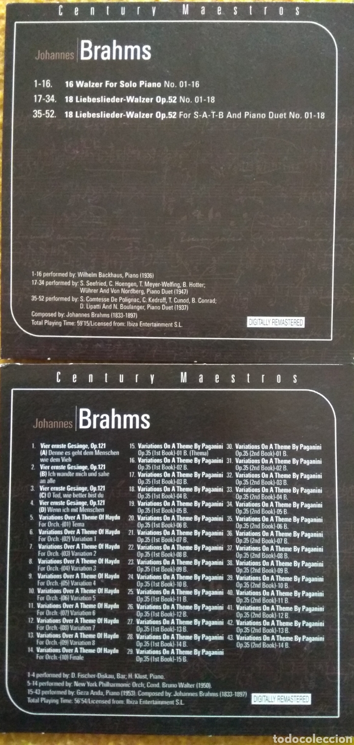 CDs de m&uacute;sica: Johannes Brahms - Foto 7