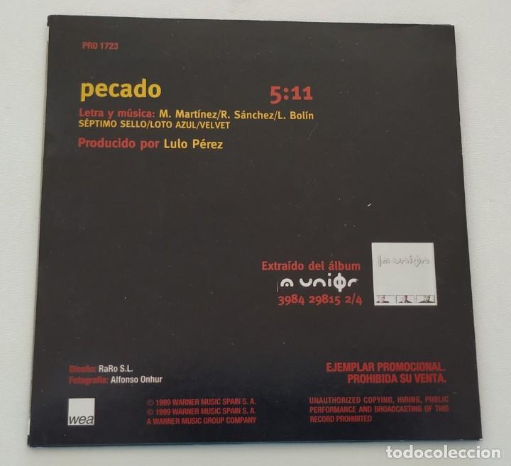 CDs de m&uacute;sica: LA UNI&Oacute;N Pecado CD Single PROMO 1999 - Foto 2