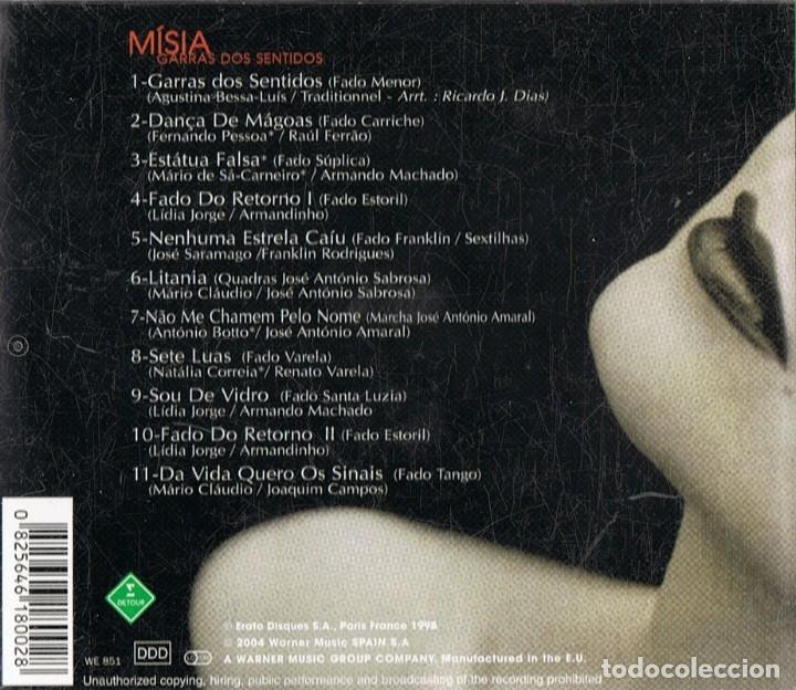 CDs de m&uacute;sica: M&Iacute;SIA GARRAS DOS SENTIDOS - Foto 2