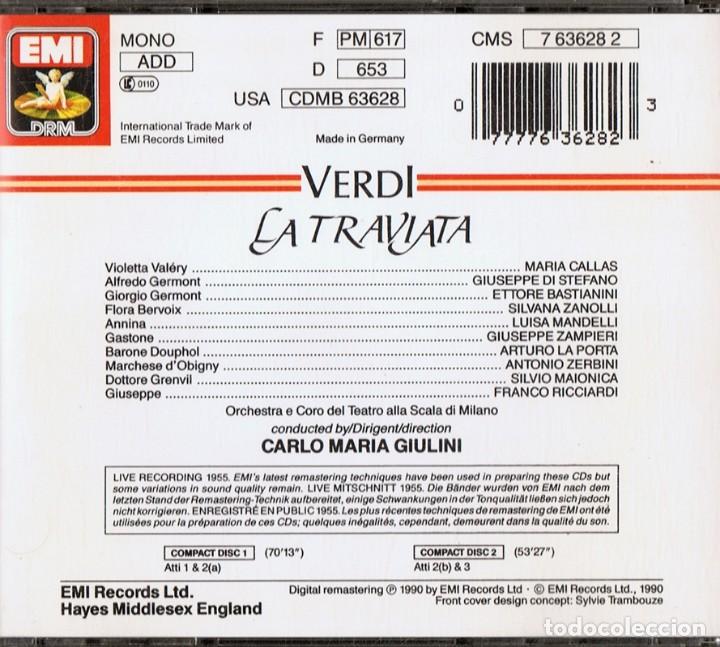 CDs de m&uacute;sica: VERDI LA TRAVIATA   (2 CD) - Foto 2