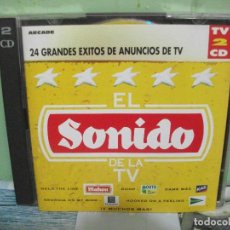 CDs de Música: EL SONIDO DE LA TV, 24 GRANDES EXITOS DE ANUNCIOS, 1994, DOBLE CD POP ROCK, PEPETO