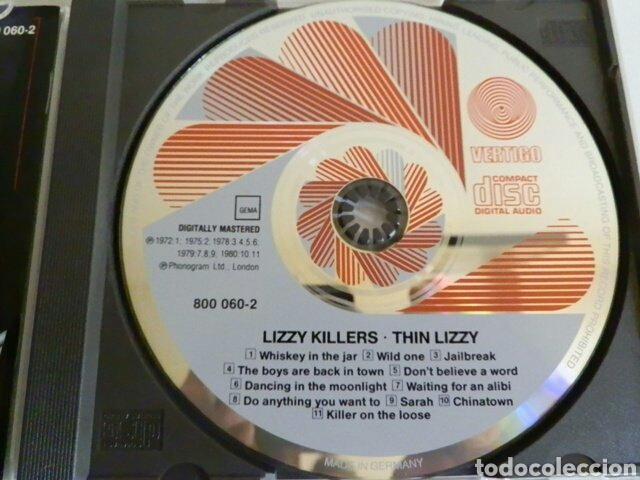 CDs de m&uacute;sica: THIN LIZZY - KILLERS CD RECOPILATORIO. VERTIGO. - Foto 3