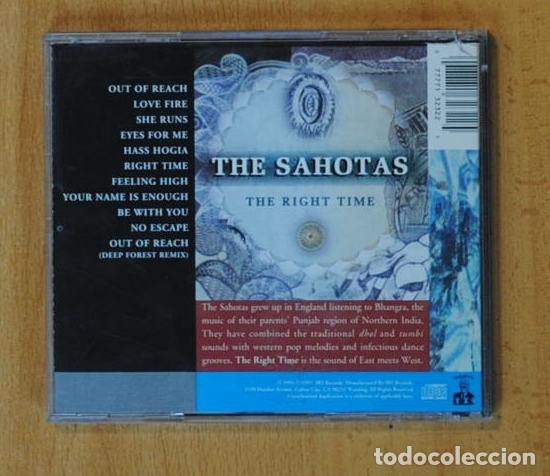 CDs de m&uacute;sica: THE SAHOTAS - THE RIGHT TIME - CD - Foto 2