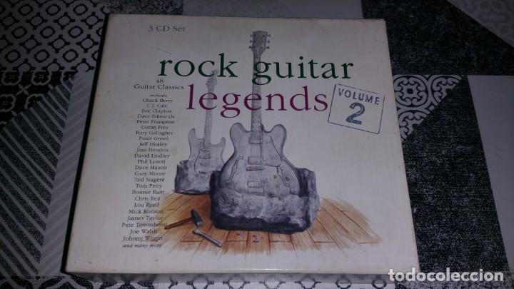 CDs de M&uacute;sica: 3 cd ROCK GUITAR LEGENDS VOLUME 2 Knight records a&ntilde;o 1991 France 48 classics