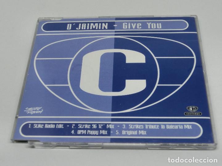 CDs de m&uacute;sica: CD SINGLE - D JAIMIN - GIVE YOU - 1995 - Foto 1