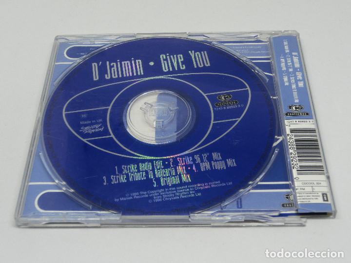 CDs de m&uacute;sica: CD SINGLE - D JAIMIN - GIVE YOU - 1995 - Foto 2