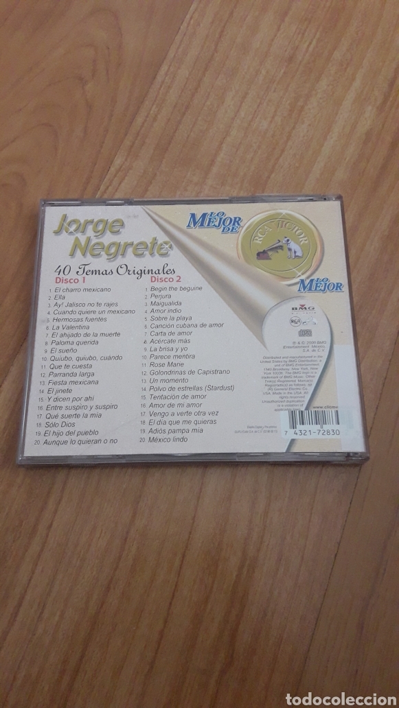 CDs de m&uacute;sica: Jorge Negrete. 40 temas originales - Foto 2