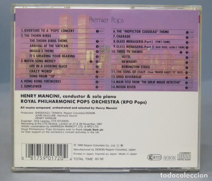 CDs de m&uacute;sica: CD. PREMIER POPS. HENRY MANCINI - Foto 2